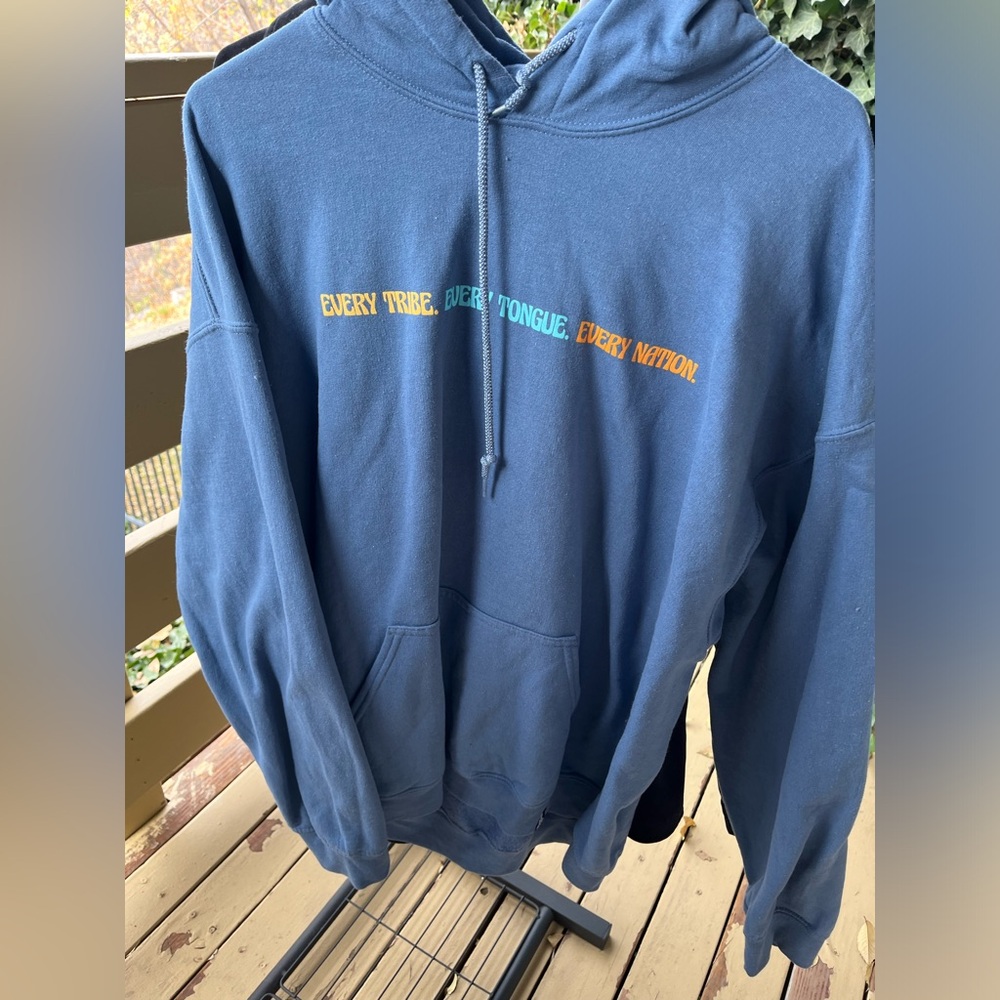 Blue hoodie